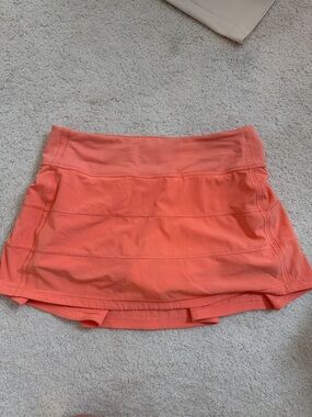 Coral Athletic Skort with Built-in Shorts